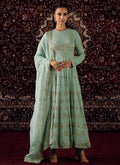 Mint Green Embroidered Georgette Anarkali