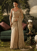 Soft Gold Embroidered Viscose Georgette Saree